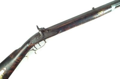 Lot 50 - Percussion Plains rifle by J Mier