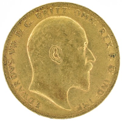 Lot 41 - King Edward VII, Sovereign, 1910.