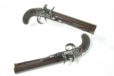 Lot 3 - Pair of flintlock Officer's pistols by Holmes