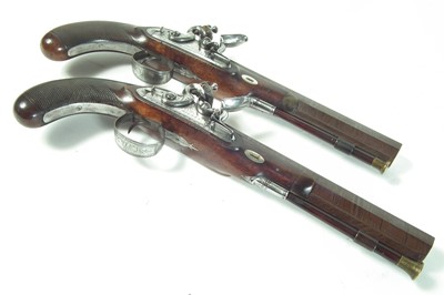 Lot 3 - Pair of flintlock Officer's pistols by Holmes