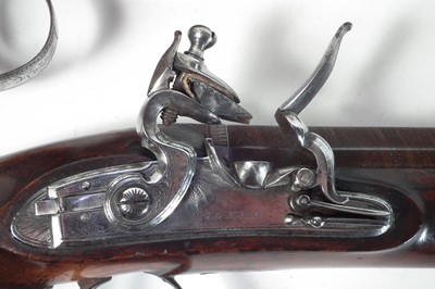 Lot 3 - Pair of flintlock Officer's pistols by Holmes
