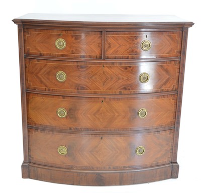 Lot 289 - Edwardian mahogany bow-front chest of drawers