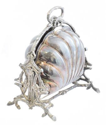 Lot 98 - A silver plated table warmer by Walker & Hall