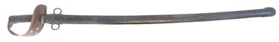 Lot 408 - 1889 pattern heavy cavalry sabre and scabbard
