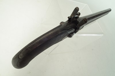 Lot 9 - Double barrel percussion coach pistol