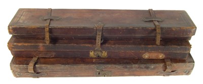 Lot 338 - Three leather gun cases