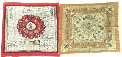 Lot 483 - Two military rifle diagram handkerchiefs