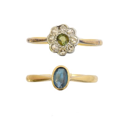 Lot 27 - Two gem-set dress rings