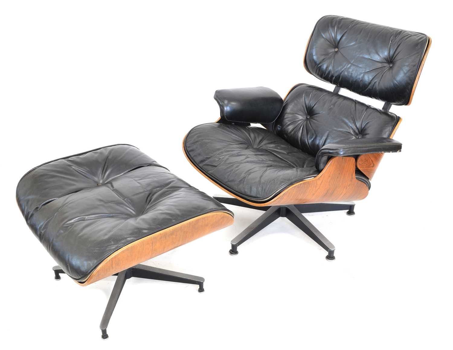 Lot 238 - Charles & Ray Eames Lounge Chair and Ottoman for Herman Miller