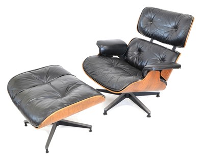 Lot 238 - Charles & Ray Eames Lounge Chair and Ottoman for Herman Miller