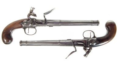 Lot 6 - Pair of Queen Anne type flintlock pistols