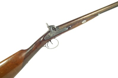 Lot 60 - Percussion double barrel 18 bore shotgun by Richards