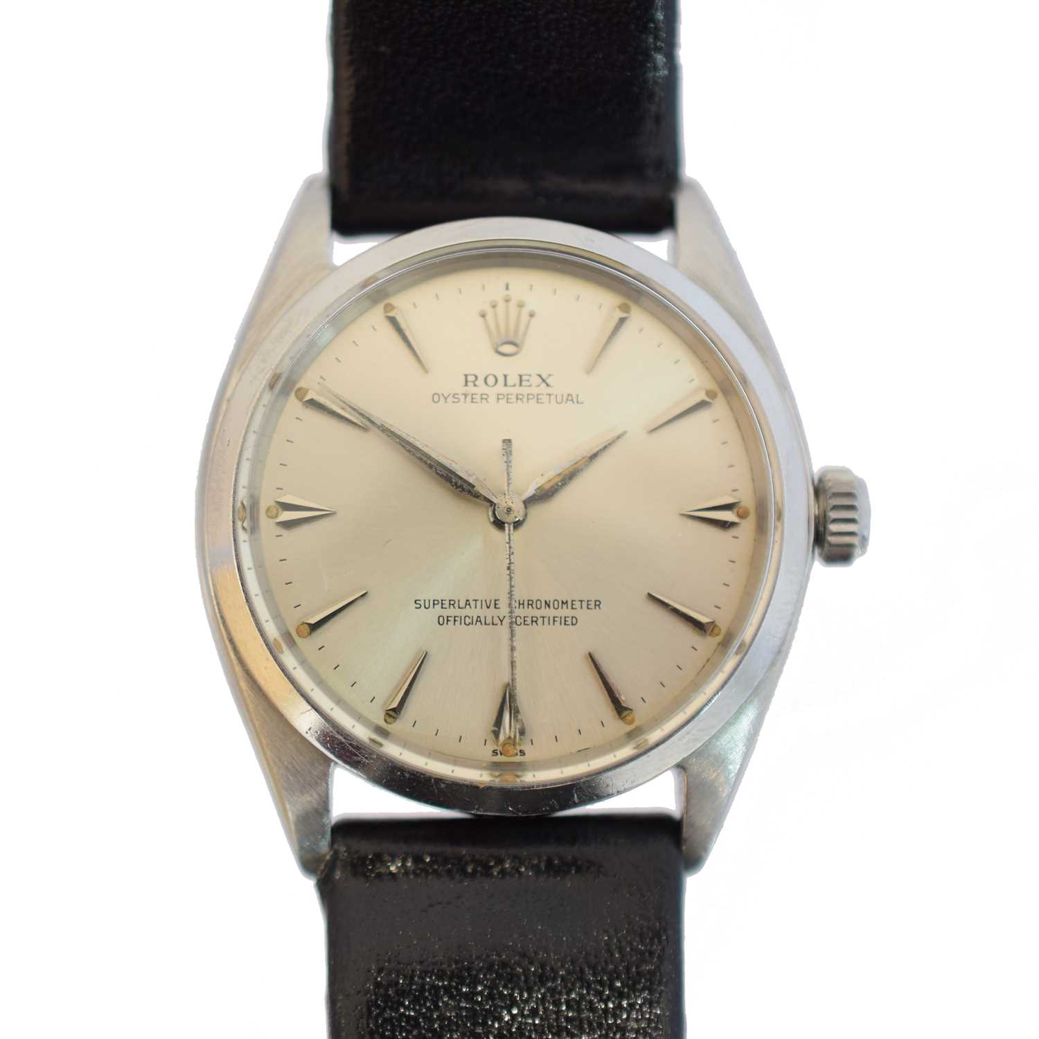 Lot 146 - A 1960s stainless steel Rolex Oyster Perpetual wristwatch