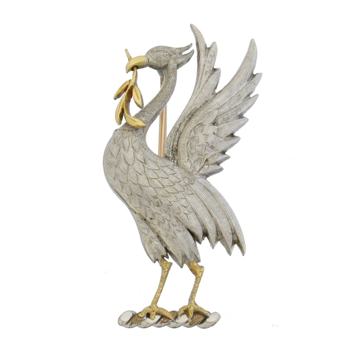 Lot 4 - A 9ct gold Liverbird brooch by Alabaster & Wilson
