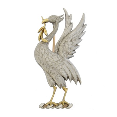 Lot 4 - A 9ct gold Liverbird brooch by Alabaster & Wilson
