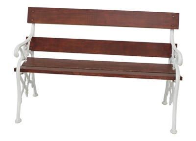 Lot 245 - 19th century cast iron garden bench