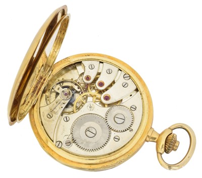 Lot 157 - An 18ct gold full hunter pocket watch by Buren