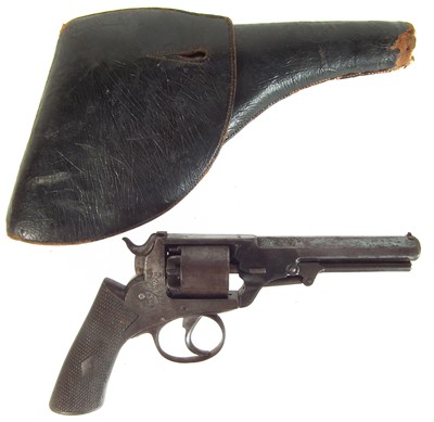 Lot 255 - English percussion revolver and holster