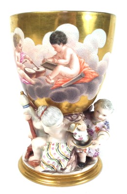 Lot 154 - Continental porcelain goblet