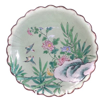 Lot 139 - Chinese enamel plate