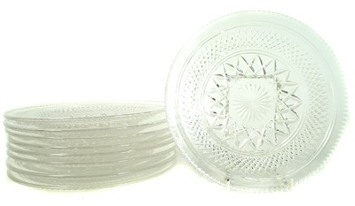 Lot 115 - Nine cut glass ice plates