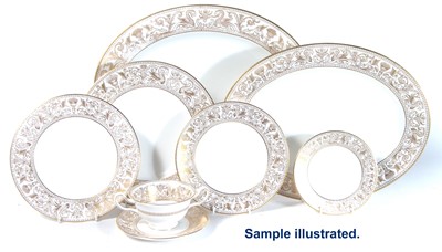 Lot 127 - Wedgwood Gold Florentine pattern service