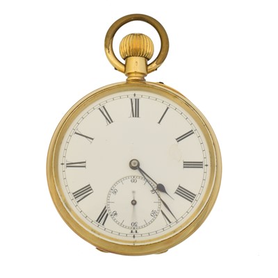 Lot 158 - An 18ct gold open face pocket watch