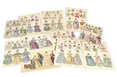 Lot 49 - 14 hand-coloured plates from Townsend's Monthly Selection of Parisian Costumes