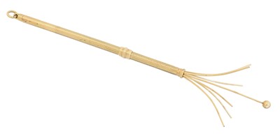 Lot 47 - A 9ct gold swizzle stick by Deakin & Francis