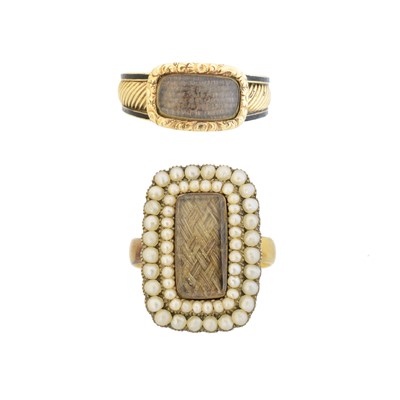 Lot 124 - Two late Victorian mourning rings