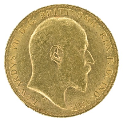 Lot 50 - King Edward VII, Sovereign, 1910, London Mint.