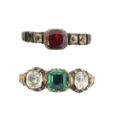 Lot 94 - Two paste dress rings