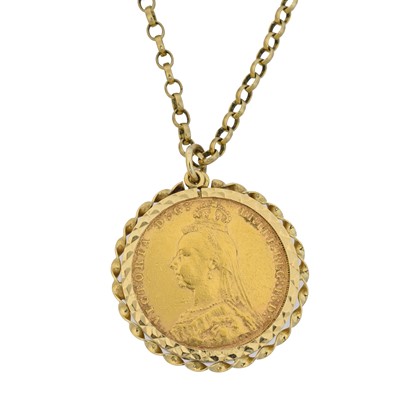 Lot 58 - A Victorian sovereign pendant