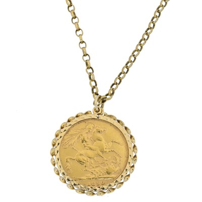 Lot 58 - A Victorian sovereign pendant