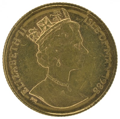 Lot 68 - 1988 Isle of Man 1/20oz Gold Angel coin.