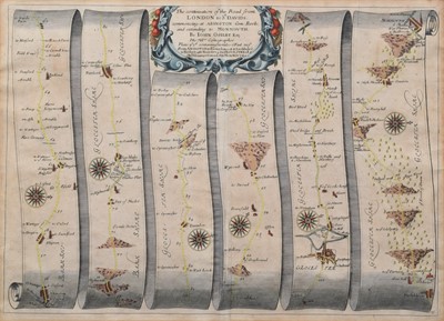 Lot 131 - Ogilby (John). The Continuation of the Road from London to St. Davids, strip road map.
