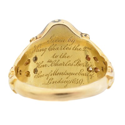 Lot 113 - A fine 17th century rose-cut diamond presented by Charles II