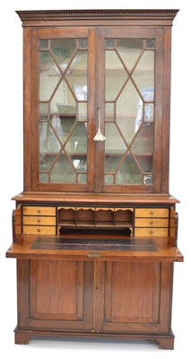 Lot 233 - Victorian mahogany secretaire bookcase