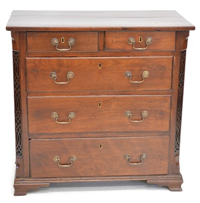 Lot 285 - Late 19th-century Georgian style mahogany chest of drawers