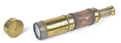 Lot 163 - Mid 19th century brass telescope