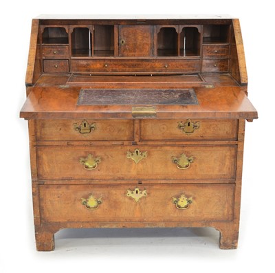 Lot 243 - 18th-century walnut veneered bureau