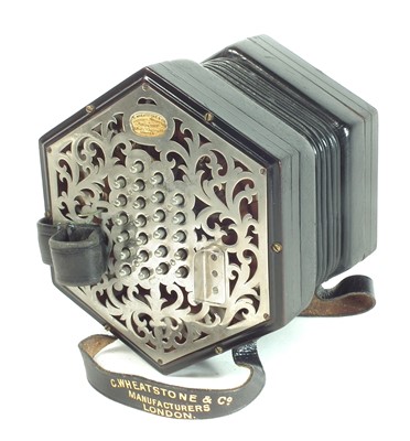 Lot 94 - Wheatstone 48 key concertina