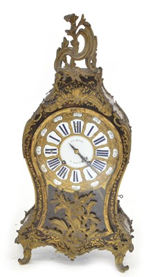 Lot 177 - Louis XVIII boulle clock with matching bracket