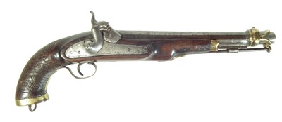 Lot 212 - Indian percussion holster pistol