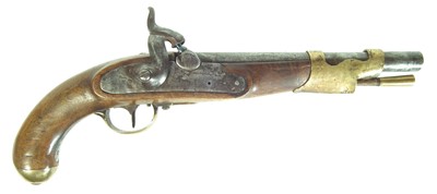 Lot 233 - Composed percussion holster pistol