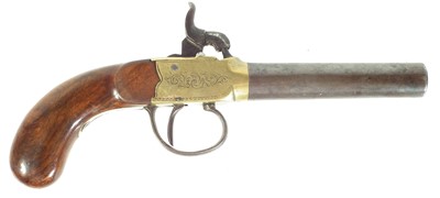 Lot 234 - Large percussion pocket pistol