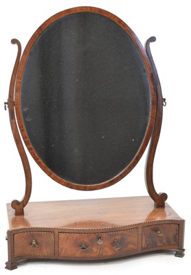 Lot 338 - George III mahogany dressing table mirror