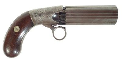 Lot 245 - Percussion pepperbox revolver