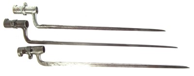 Lot 107 - Three socket bayonets