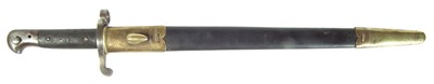 Lot 109 - Martini Henry pattern 1860 yataghan sword bayonet